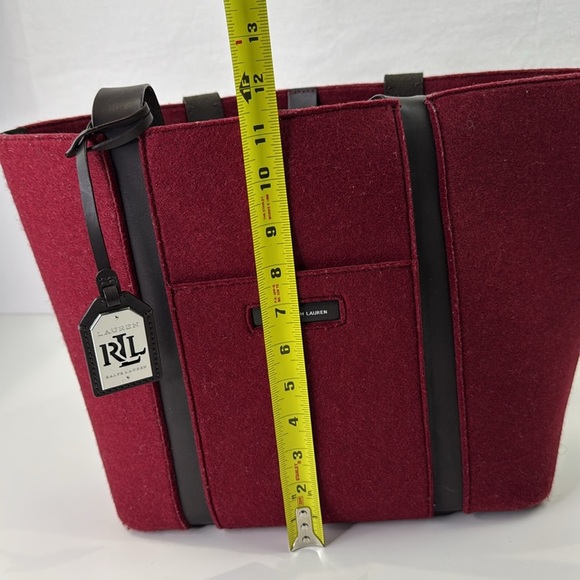 Lauren Ralph Lauren Red Wool Totes with Sophisticated Design - Picture 7 of 10